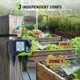 thumbnail image 5 of RainPoint 3 Zone Hose Timer with Brass Inlet Irrigation Sprinkler Timer, Large LCD Display, Rain Delay and Manual/Auto Mode, IP65 Waterproof for Yard/Garden Watering, 5 of 13