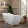 thumbnail image 5 of Altair Design Alana 70" x 32" Freestanding Soaking Acrylic Bathtub in White, 5 of 16