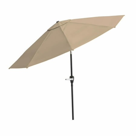 Pure Garden 10ft Patio Umbrella with Auto-Tilt  Dusty Green