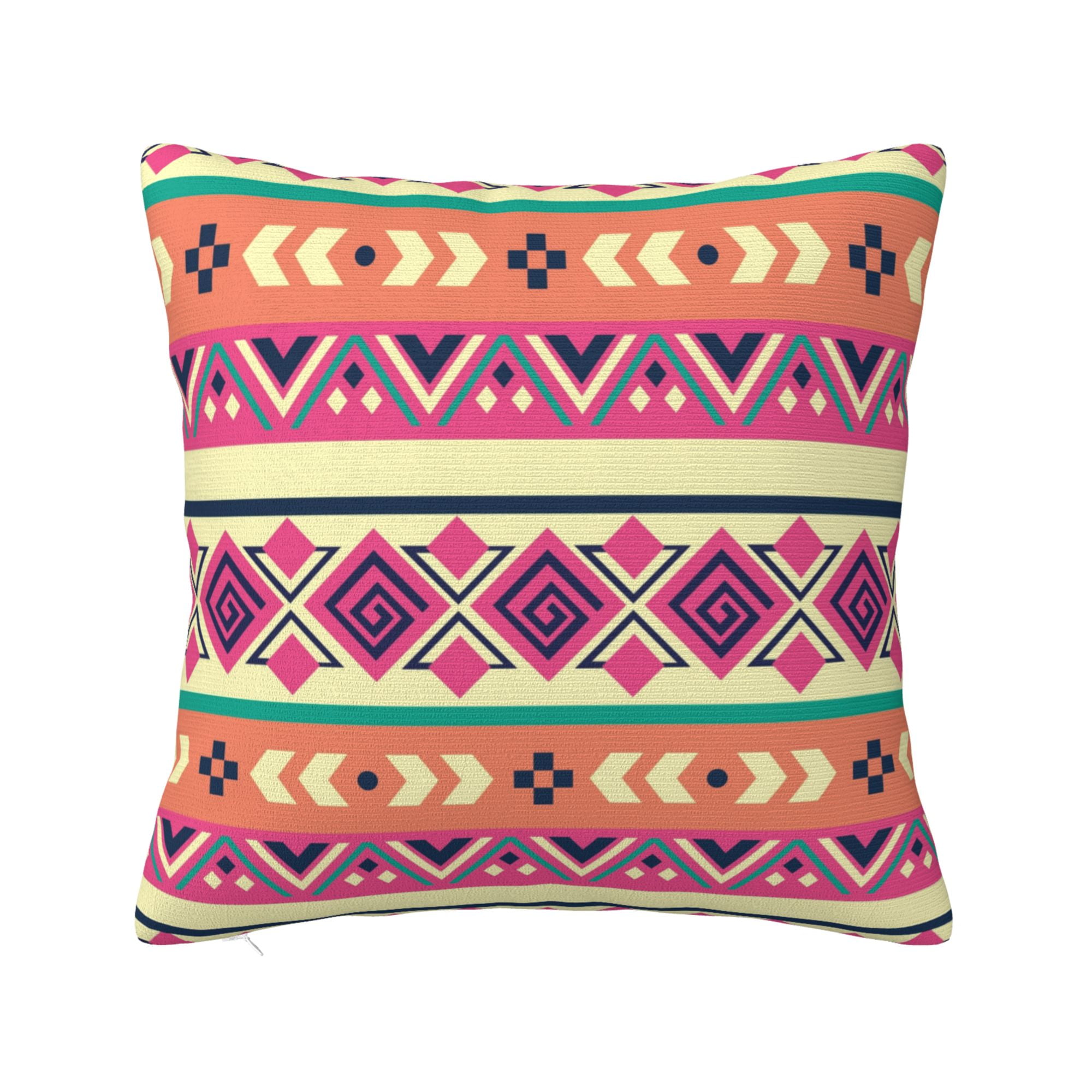 ZICANCN Vintage Southwestern Native Bohemian Throw Pillow Covers, Bed