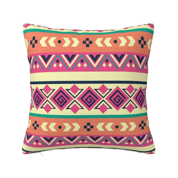 ZICANCN Vintage Southwestern Native Bohemian Throw Pillow Covers, Bed