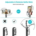 thumbnail image 3 of Rirool Selfie Stick Tripod with Wireless Remote for iPhone, Samsung Galaxy, and Most Smartphones Black, 3 of 7