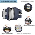 thumbnail image 3 of FORMRS Unisex School Backpack 17" Student Travel Bag with Laptop Compartment, White Cat Planet, 3 of 7