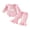 Pink 2, variant on Cjfdfy Newborn Baby Girls Half First Birthday Outfit 1 / 2 Cake Embroidery Long Sleeve Striped Romper With Bell Bottom 1/2 Birthday Girl Clothes 1St Birthday Girl Outfit
