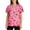 Pink Strawberry Shortcake Berries & Flowers Print, variant on COCO BRANDS Strawberry Shortcake Womens Scrub Tops - Work Uniform Short Sleeve V Neck Tops for Women