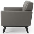 thumbnail image 3 of Armchair Accent Chair, Leather, Grey Gray, Modern Contemporary Urban Design, Living Lounge Room Hotel Lobby Hospitality, 3 of 6