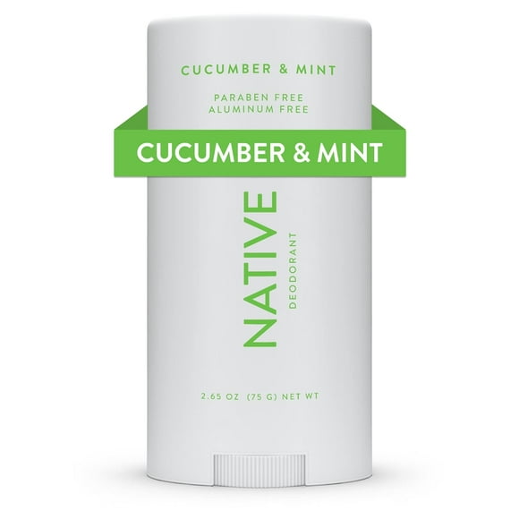 Native Natural Deodorant for Men and Women, Cucumber & Mint, 2.65 oz.