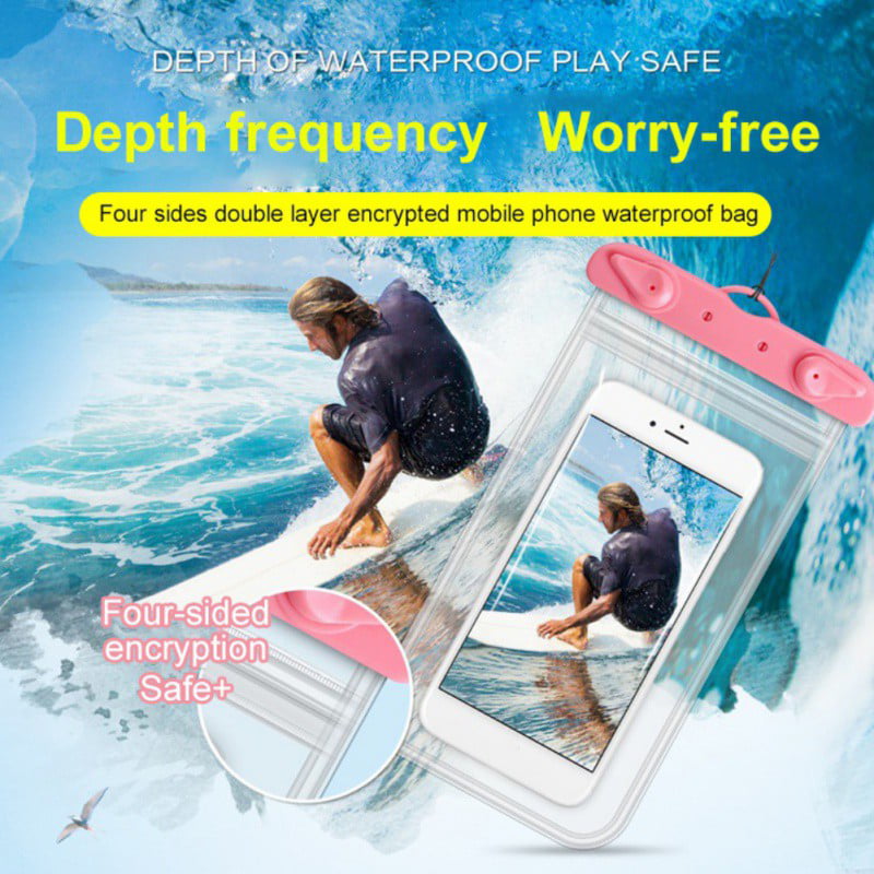 2 Pack Waterproof Phone Pouch Case Underwater Swimming Double Encryption Dry Bag