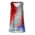 thumbnail image 4 of GNFQXSS Womens V Neck Tank Top American Print Loose Sleeveless Blouse Lightweight Flowy Patriotic Party Top Multicolor M, 4 of 4