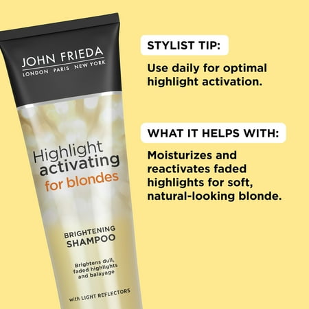 John Frieda Sheer Blonde Highlight ACtivating Brightening Shampoo for Blonde Hair, 8.45 oz