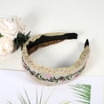 thumbnail image 6 of Unique Bargains 1 Pc Classic Embroidery Bohemia Headband for Women for Girls 1.97" Wide White, 6 of 6