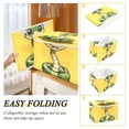 thumbnail image 4 of Cute Cartoon Green Snake Large Storage Bins with Linen Collapsible Lid Storage Box 16.7 x 12.6 x 11.8in, 4 of 7