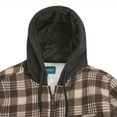 thumbnail image 6 of GaThRRgYP Mens Jackets Big and Tall,Jackets for Women Winter,Men Zipper Casual Hooded Thicken Lattice Long Sleeve With Pocket Jacket Brown L, 6 of 9