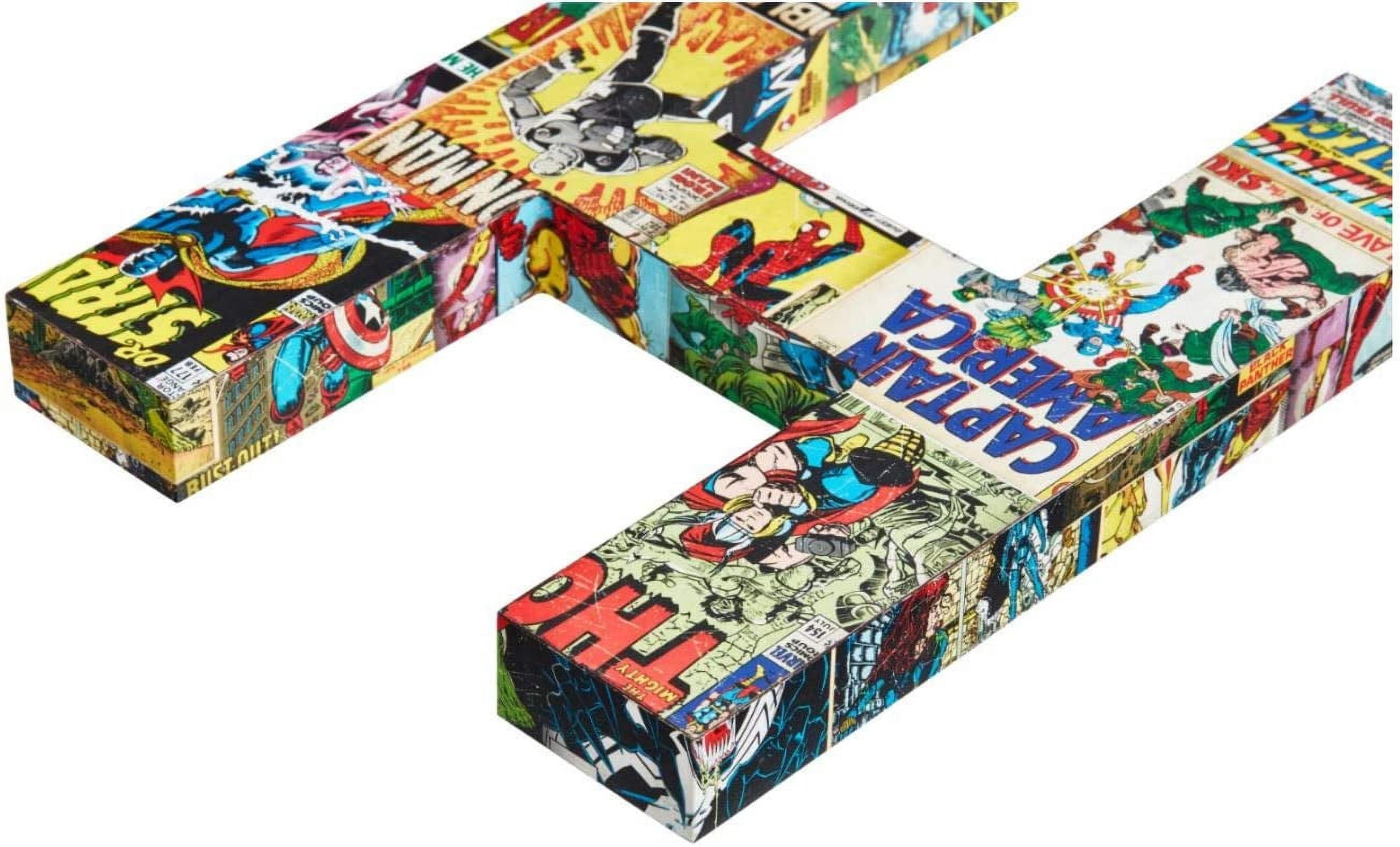 Marvel Retro Comics Wall Art Multicolor Wood Decoration