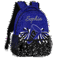 thumbnail image 2 of Jiaoprinted Personalized Cheer Backpack with Name, Custom Cheerleader Bag, Customized Cheerleading Daypack for Cheer Team, Blue Glitter, 2 of 7