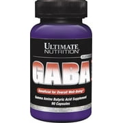 Ultimate Nutrition GABA Supplement, Lean Weight Gainer, Support Immunity and Overall Wellness, Non-Protein Amino Acid, Unflavored, 750mg, 90 Capsules