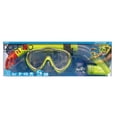 thumbnail image 3 of Aqua Leisure Dolfino Brand Youth Manta Pro Underwater Recreational Dive Swim Mask & Snorkel Set - Yellow and Sliver, 3 of 5