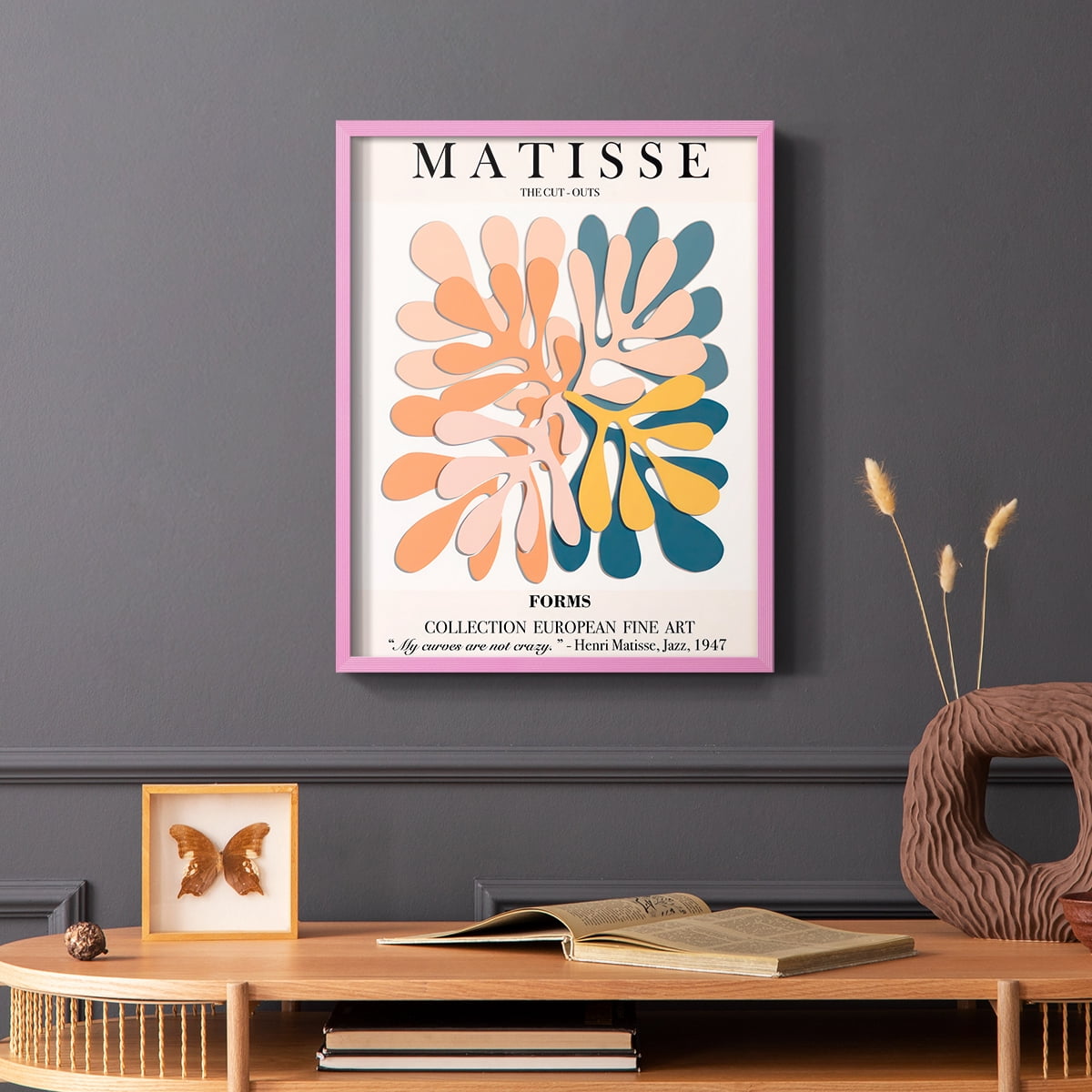 Matisse CXCIV Framed Print in Pink Solid Wood 8 x 10 Framed Print