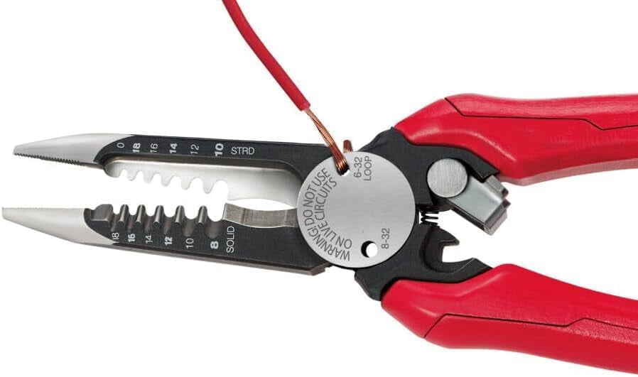 Suitable For Milwaukee Electrician Combination Wire Pliers - Bare Tool, Model #48-22-3079, Red,black