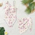 thumbnail image 5 of Jiueut Axolotl Cherry Blossom Print Bathing Suit for Girls One Piece Trendy Swimsuit for Girls with Mesh Cover Up Kids Swimwear Size 7-18 Years, 5 of 7