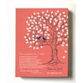thumbnail image 1 of MuralMax Personalized Anniversary Family Tree Artwork - Love is Patient Love Is Kind Bible Verse - Unique Wedding & Housewarming Canvas Wall Decor Gifts - Color Coral - Size - 12x16, 1 of 6