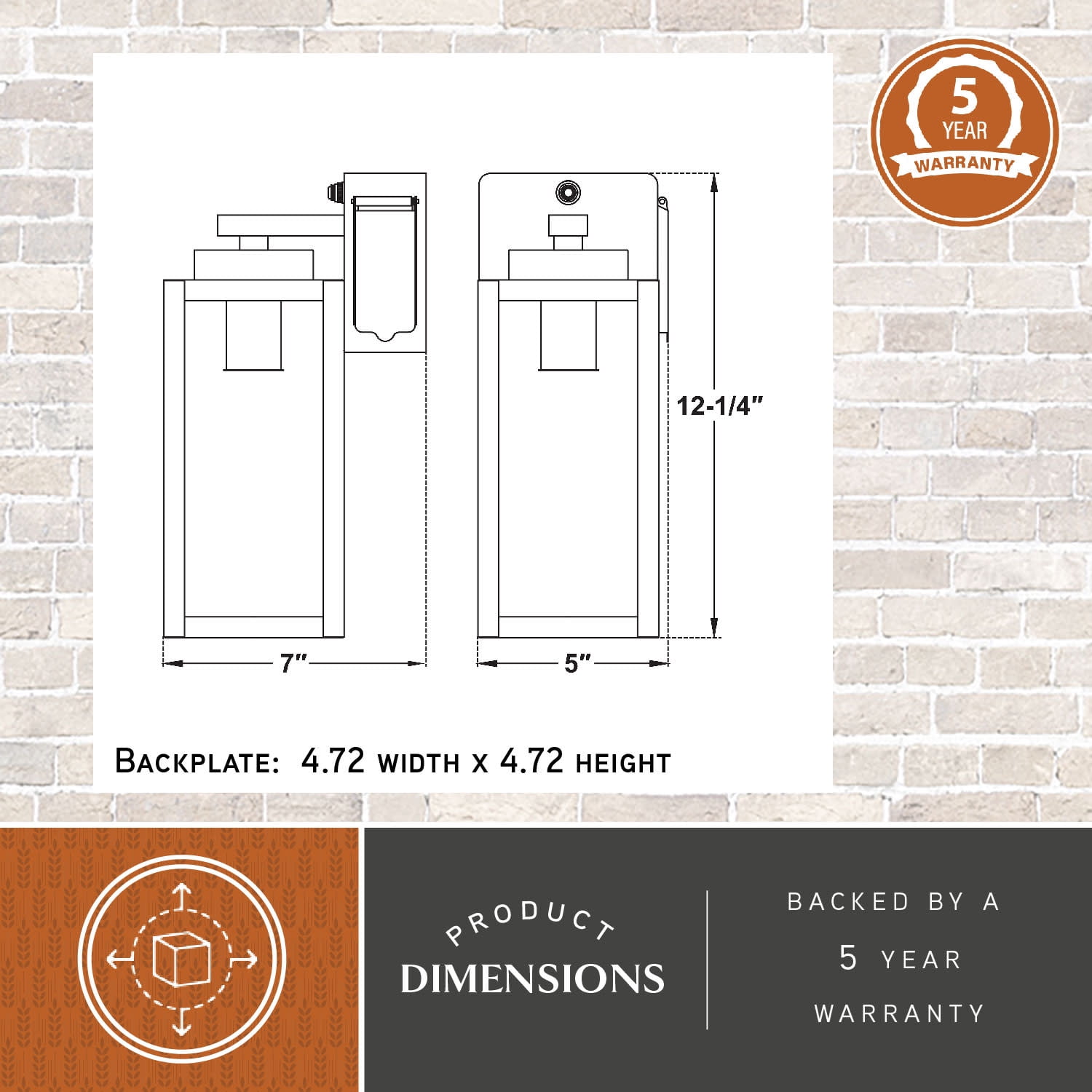 Lombard 1 Light Dusk to Dawn Black Contemporary Outdoor Wall Lantern with Integrated GFCI Outlet