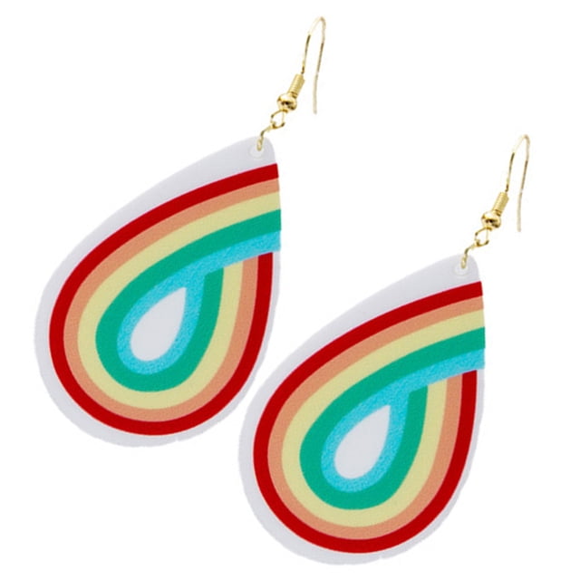 Hytrove 1Par Aretes Colgantes Multicolor De Acrílico Para Accesorios Mujer