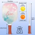 thumbnail image 3 of Pickleball Paddles Set Of 1, Fiberglass Surface, World Map Print, 1 Paddle, 2 Balls & Bag, 3 of 5