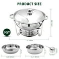 thumbnail image 2 of PRIJESSE 10 Pack Chafing Dish Rectangular 8QT 1/3 Pan×4+Round 5QT×4+Half Pan×2 Chafers Stainless Steel Catering Buffet Warmer Set for Parties,Events,Wedding,Dinner, 2 of 9
