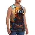 thumbnail image 2 of Pofeuu Prairie Meditating Raccoon Print Men's Muscle T-Shirt, Sleeveless, Muscle Tank, Classic Muscle Tee Top For Men Casual Sleeveless Muscle T-Shirt Trendy Clothes-Medium, 2 of 7