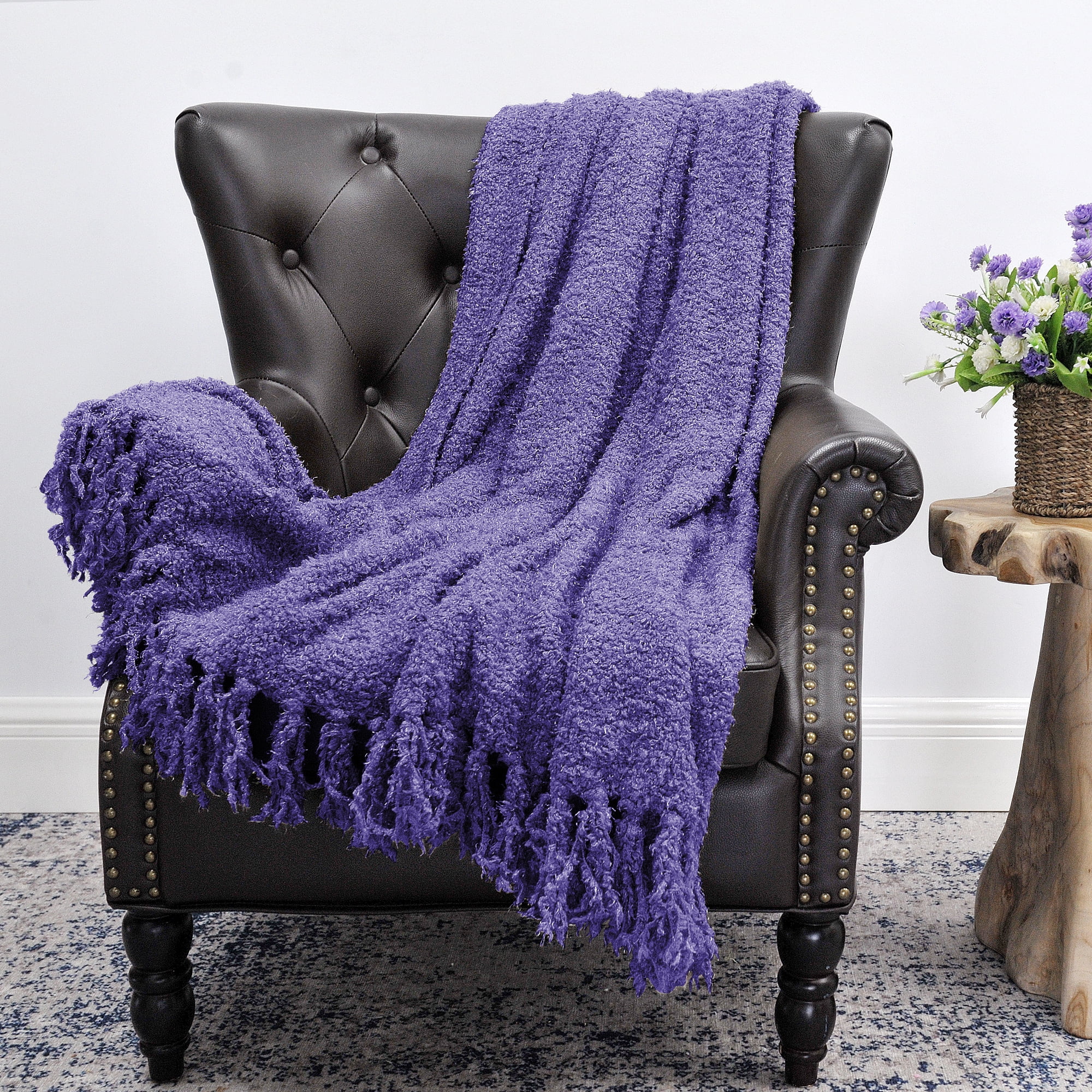 Home Soft Things Fluffy Throw - Dark Teal - 50 x 60 - Walmart.com