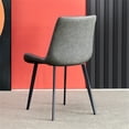 thumbnail image 6 of Dining Chairs Set of 4, Washable PU Fuax Leather Dining Side Chair Mid Century Modern Dining Room Chairs Comfortable Upolstered Cushion Seat with Metal Legs for Home Kitchen （Gray）, 6 of 7