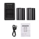 thumbnail image 2 of EN-EL15 Kit de batería y cargador 2pcs 7.4V 2550mAh Batería + 1pc LED2-EL15 Cámara de doble canal Ca Irfora Kit de cargador, 2 of 6