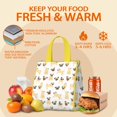 thumbnail image 5 of Cute Cartoon Pug Insulated Lunch Bag for Women & Adults,Large Portable Soft Cooler Lunch Bag,Thermal Food Storage Tote with Pearl Cotton,8.66L,8.75x5.75x9.5 Inch, 5 of 6