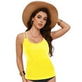 thumbnail image 3 of GEWSEY Womens Flowy Tankini Tops Only - Modest Bathing Suit Loose Fit Swimsuit Swim Tops No Bottom 2025 (Yellow, XXL), 3 of 9