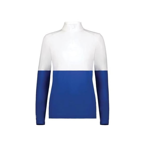 Holloway B22864667 Women Momentum Team Quarter-Zip Pullover, Black & Orange - 2XL