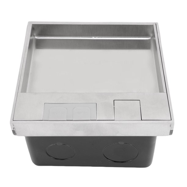 Kit De Toma De Corriente Empotrada En El Piso, Caja De Cubierta Compacta De Acero Inoxidable Y Toma De Receptáculo De Piso A Prueba De Polvo Para PC Para Azulejos