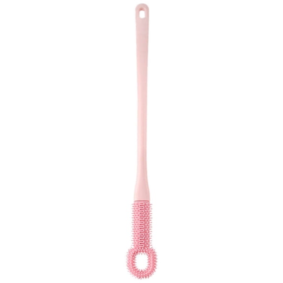 Bizhua Lazy Foot Washing Brush Cleaner Pink (Long Hair)toe Cleaning Brush Foot Scrubber Long Handle toe Brush No Bending to The Dead Skin of The Feet Suitable