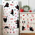 thumbnail image 3 of 6 Sheets Valentine'S Day Balck Cat Window Decals Cling 96 Pcs Red Heart Cats Window Wall Stickers Happy Valentines Window Decals For Party Wedding Anniversary, 3 of 6