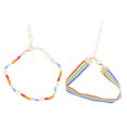 thumbnail image 1 of 2 piezas de pulseras arcoiris pulseras de orgullo ajustable para una pareja, 1 of 3