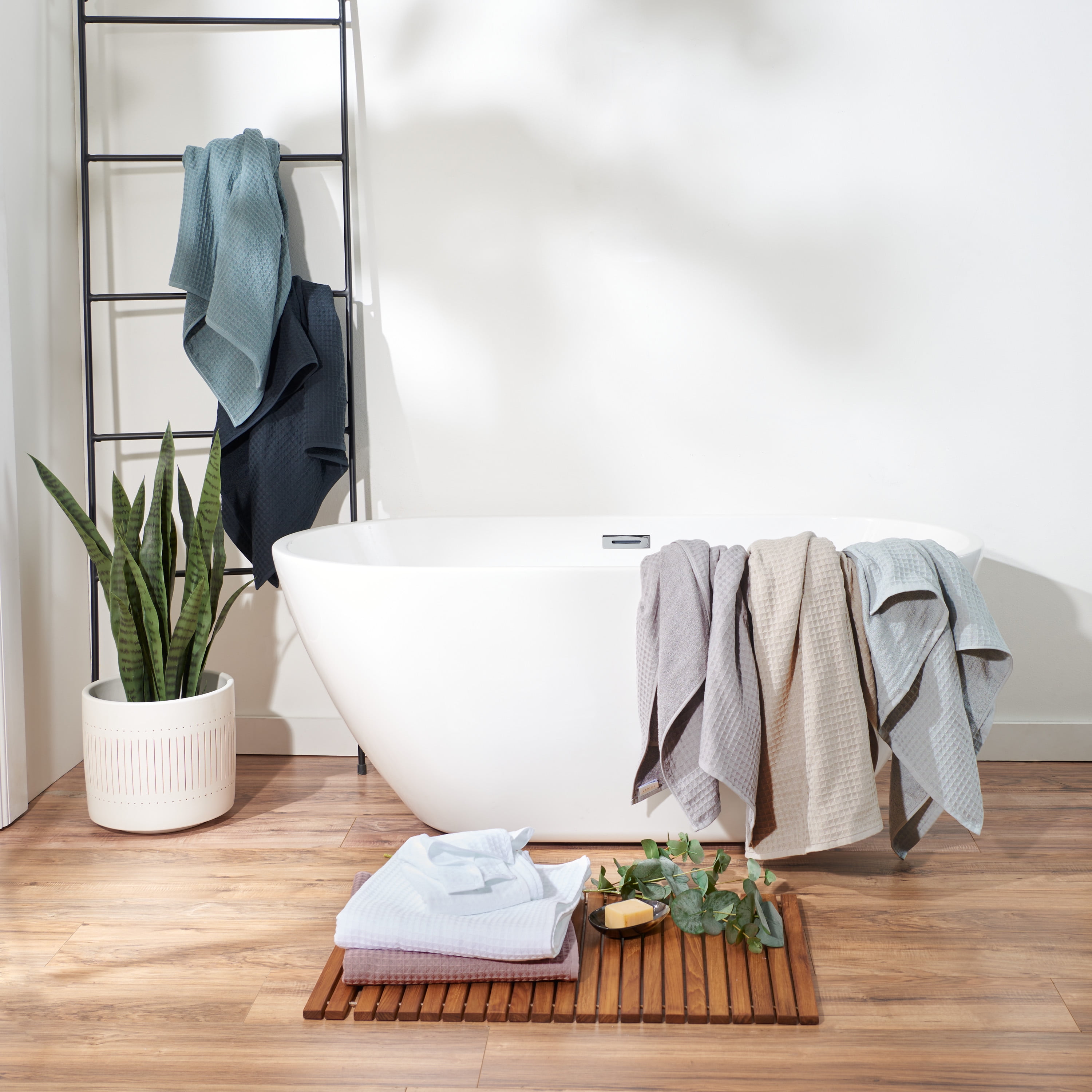 Uchino waffle bath towel hot sale