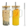 thumbnail image 1 of Yuarrent Taza para beber de 2 piezas con abertura de boca ancha con pajita y tazas con pajita fáciles de limpiar para regalo Teteras, 1 of 6