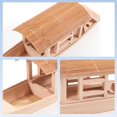 thumbnail image 6 of 1 set Wood Boat & Paddle Model Home Display Decorations Antique White 288x81x87mm Wood, 6 of 6