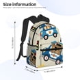 thumbnail image 4 of Gaeub Animals Driving Police Car School Backpack Waterproof Bookbag for Men Women College High School Bags, 4 of 8
