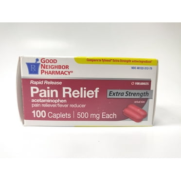 GNP Pain Relief Extra Strength 500mg, 100 Caplets