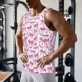 thumbnail image 5 of Pofeuu Pink bows Print Men's Workout Tank Tops Sleeveless Muscle Gym Shirt Quick Dry -Small, 5 of 7