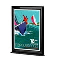 thumbnail image 2 of M&T Displays Double Sided Counter Slide In Advertisement Frame 11x17 Inch Black 1" Aluminum Profile Portrait Tabletop Picture Poster Document Certificate Sign Holder Metal Base, 2 of 8