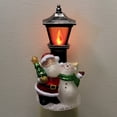 thumbnail image 3 of Roman 39057 - 7" Santa Snowman Lamp Post Night Light (169945), 3 of 3