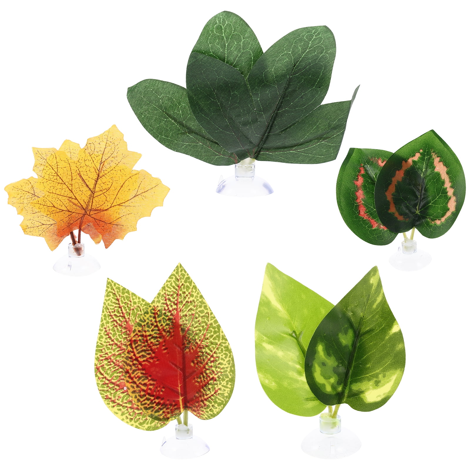 5Pcs Reptile Terrarium Plants Terrarium Fake Plants Reptile Plant