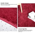 thumbnail image 5 of Lochas Soft Modern Area Rugs Fluffy Carpets for Living Room Bedroom Indoor Home Decor Nursery Rug,4'X6',Wine Red, 5 of 7